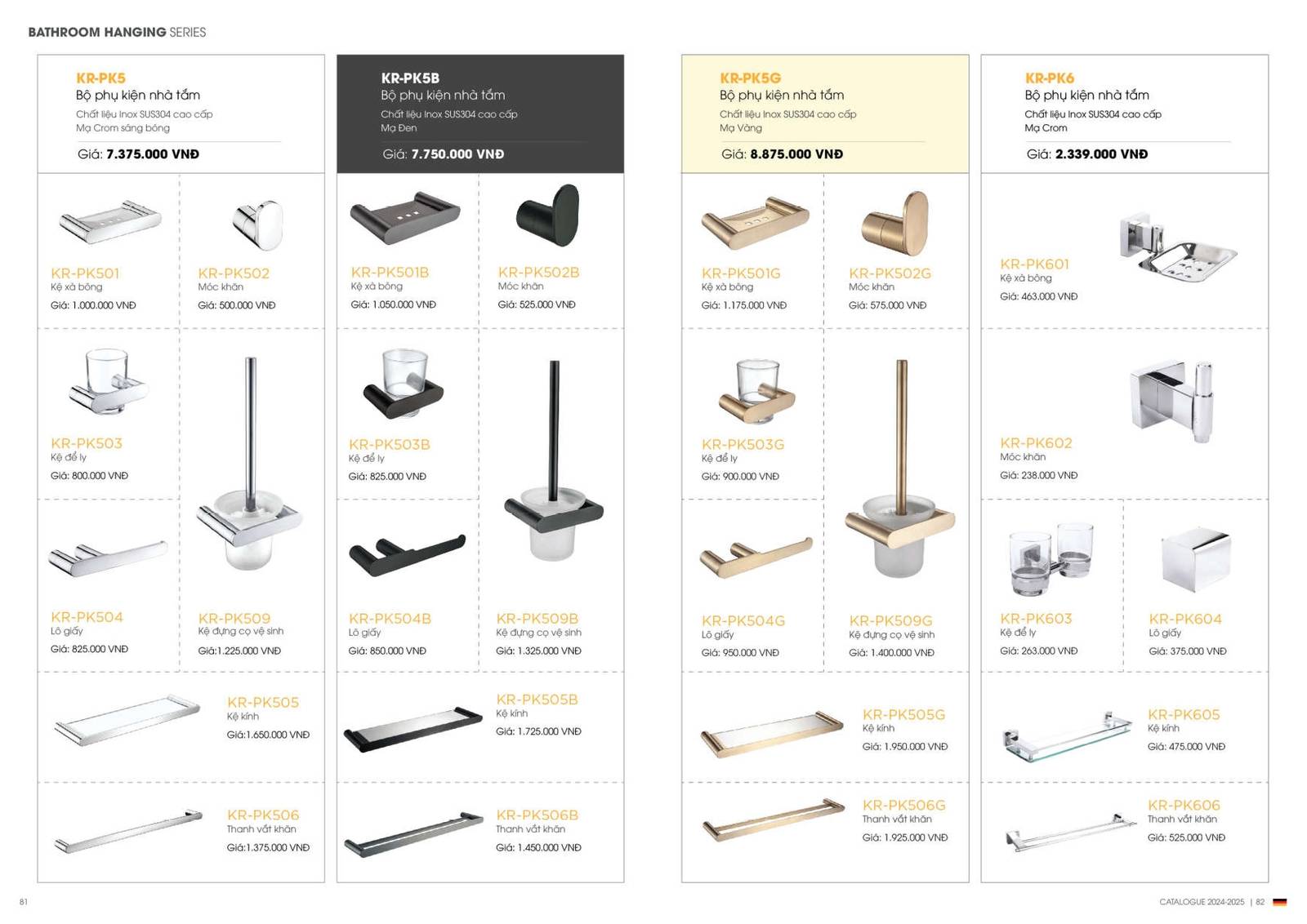Catalogue và Bảng giá Thiết bị vệ sinh KOREST mới nhất 2024 /Page 41